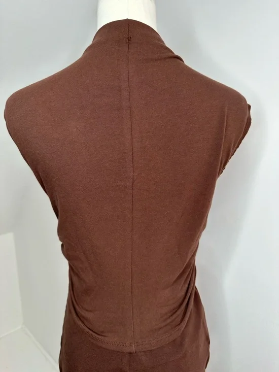 REFORMATION brown organic cotton knit two piece set, women’s size S - Picture 7 of 15